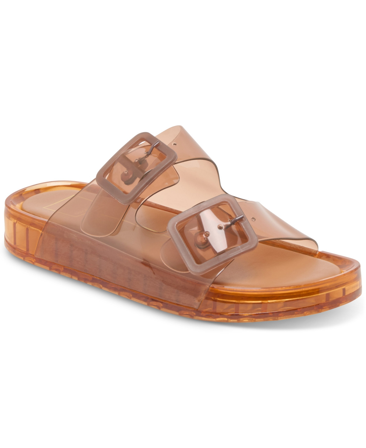 Dolce Vita Women's Julio Jelly Double-Band Jelly Footbed Sandals - Whiskey Vinyl | Macy's