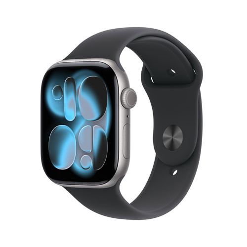 Apple Watch Series 11 (GPS) 42mm Space Grey Aluminum Case with Black Sport Band - Small/Medium | Best Buy Canada