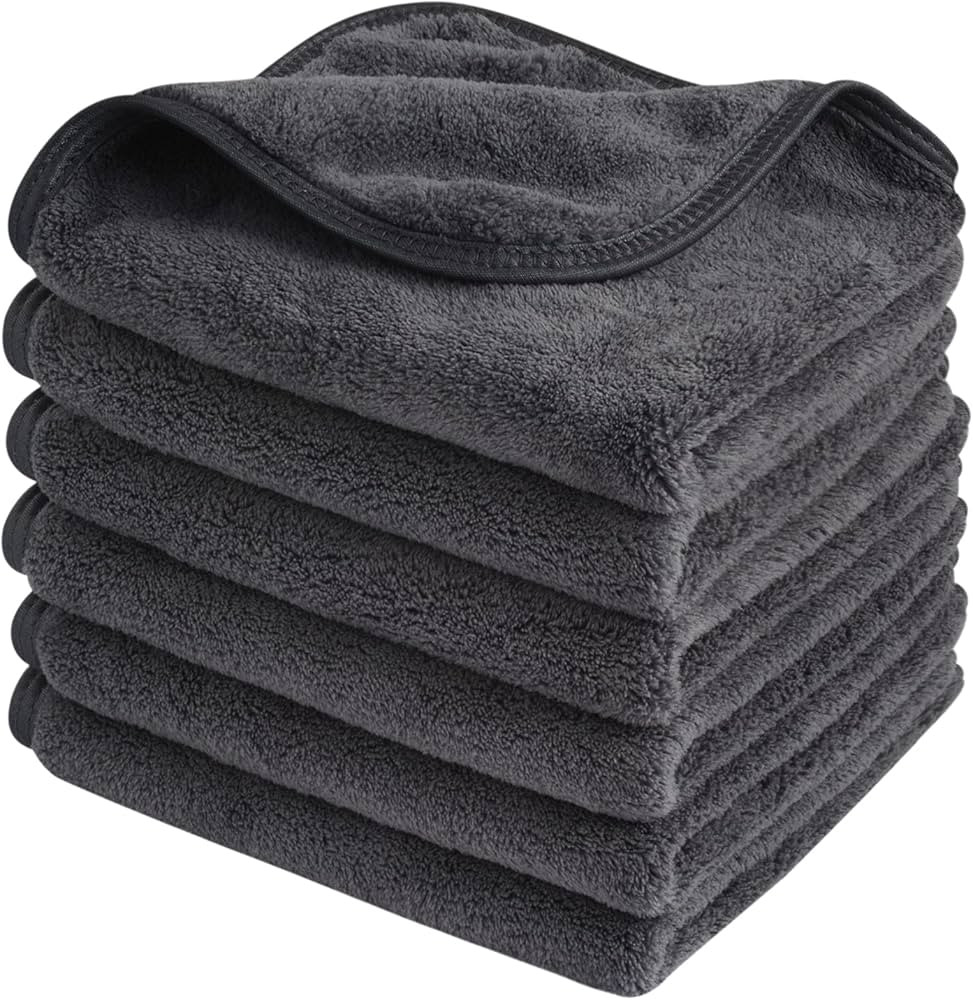 SINLAND Microfiber Face Cloths Reusable Makeup Remover Washcloths Super Soft and Absorbent Finger... | Amazon (US)