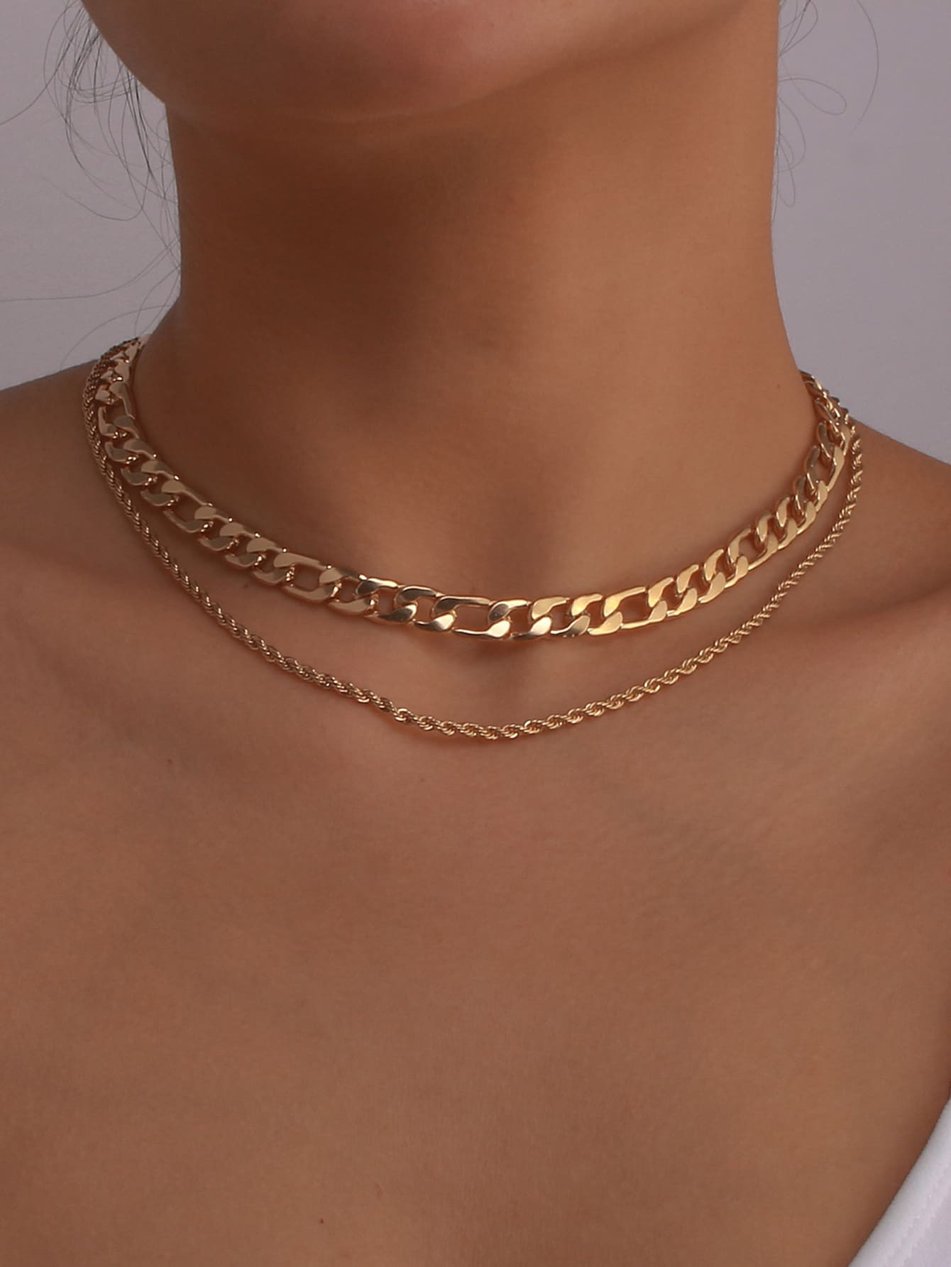 Minimalist Layered Chain Necklace | SHEIN