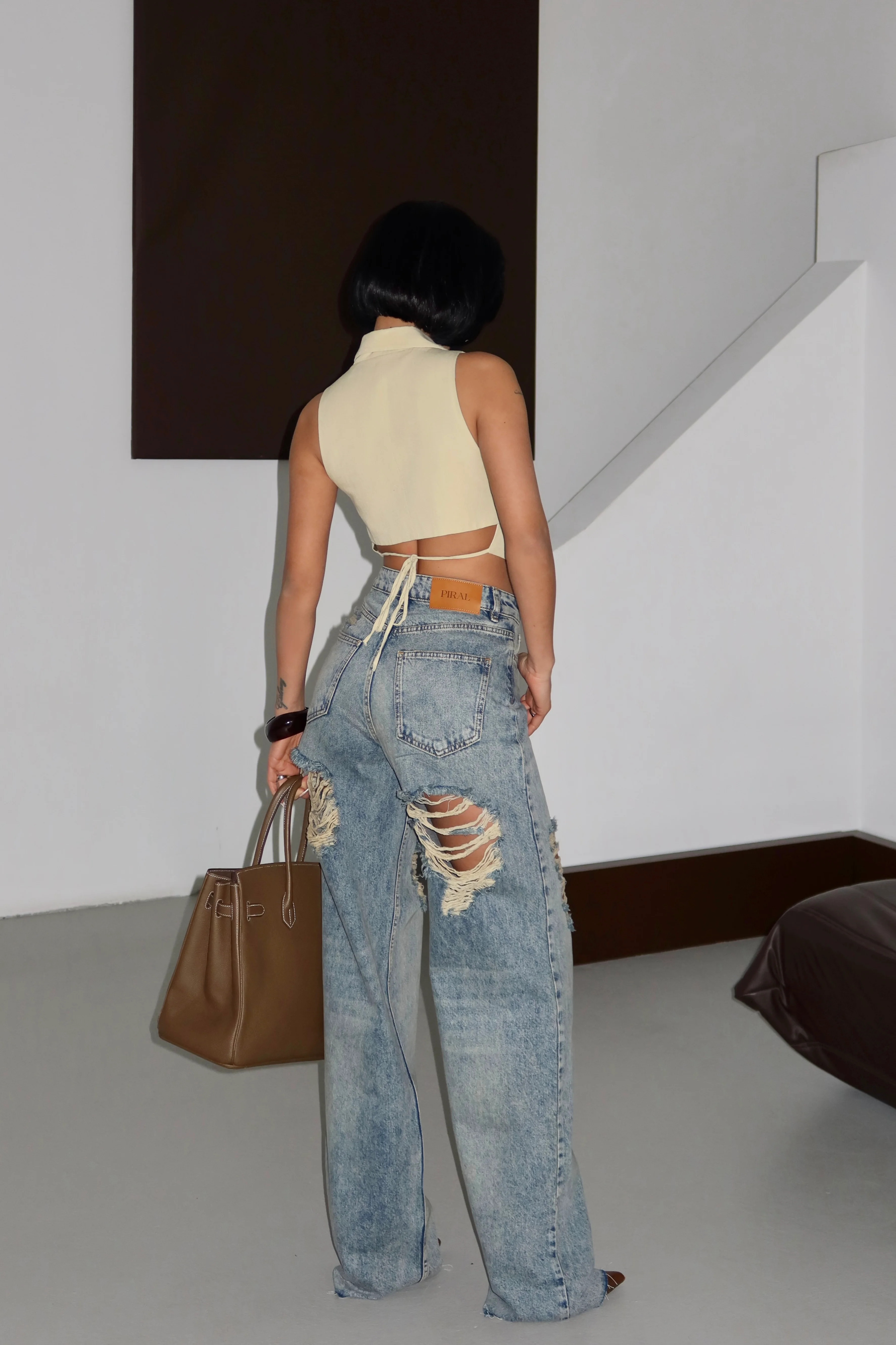 Villa Baggy Ripped Jeans, 34" Inseam | PIRAL | PIRAL