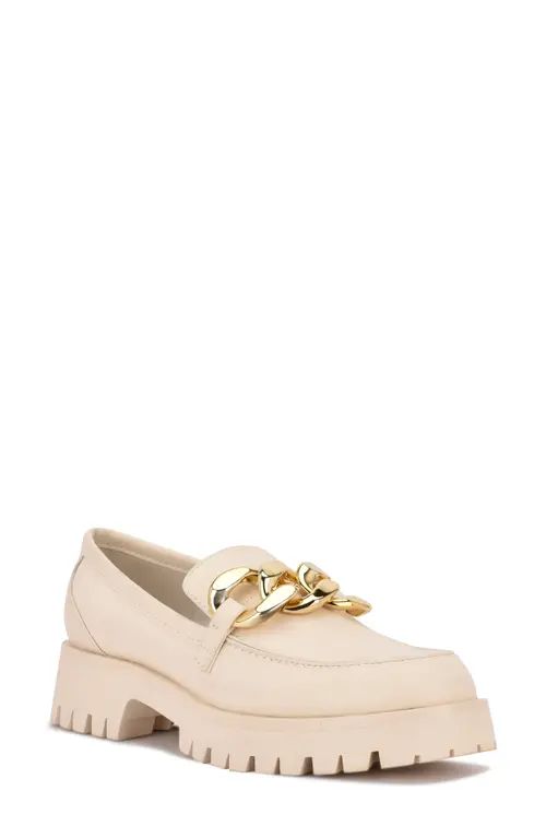 Nine West Gracy Chain Faux Leather Platform Loafer in Cream at Nordstrom, Size 6.5 | Nordstrom