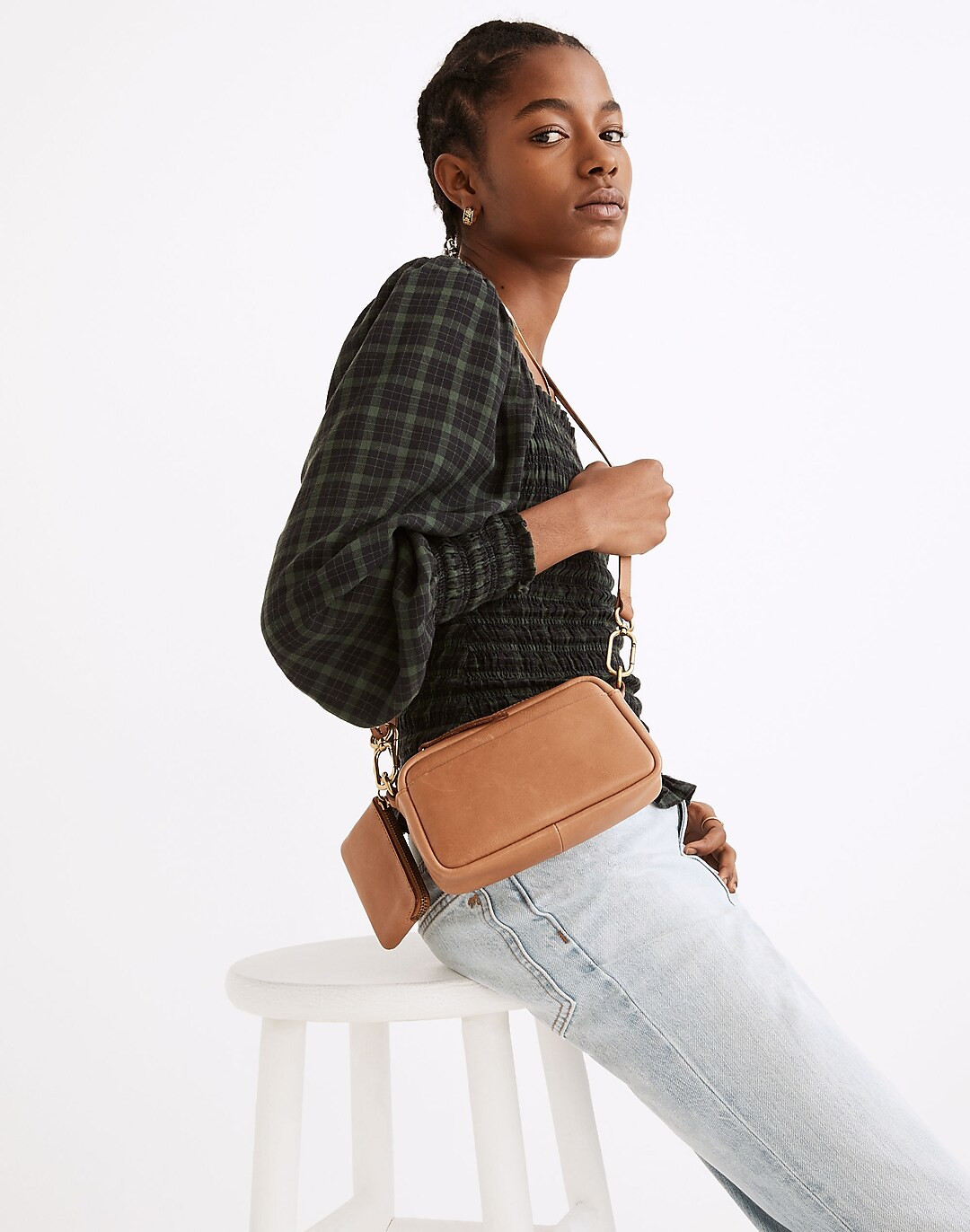 The Leather Carabiner Mini Crossbody Bag | Madewell