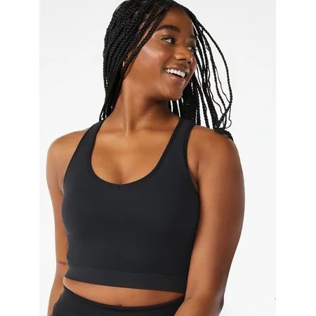 Love & Sports Women s Seamless V-Crop Tank Top | Walmart (US)