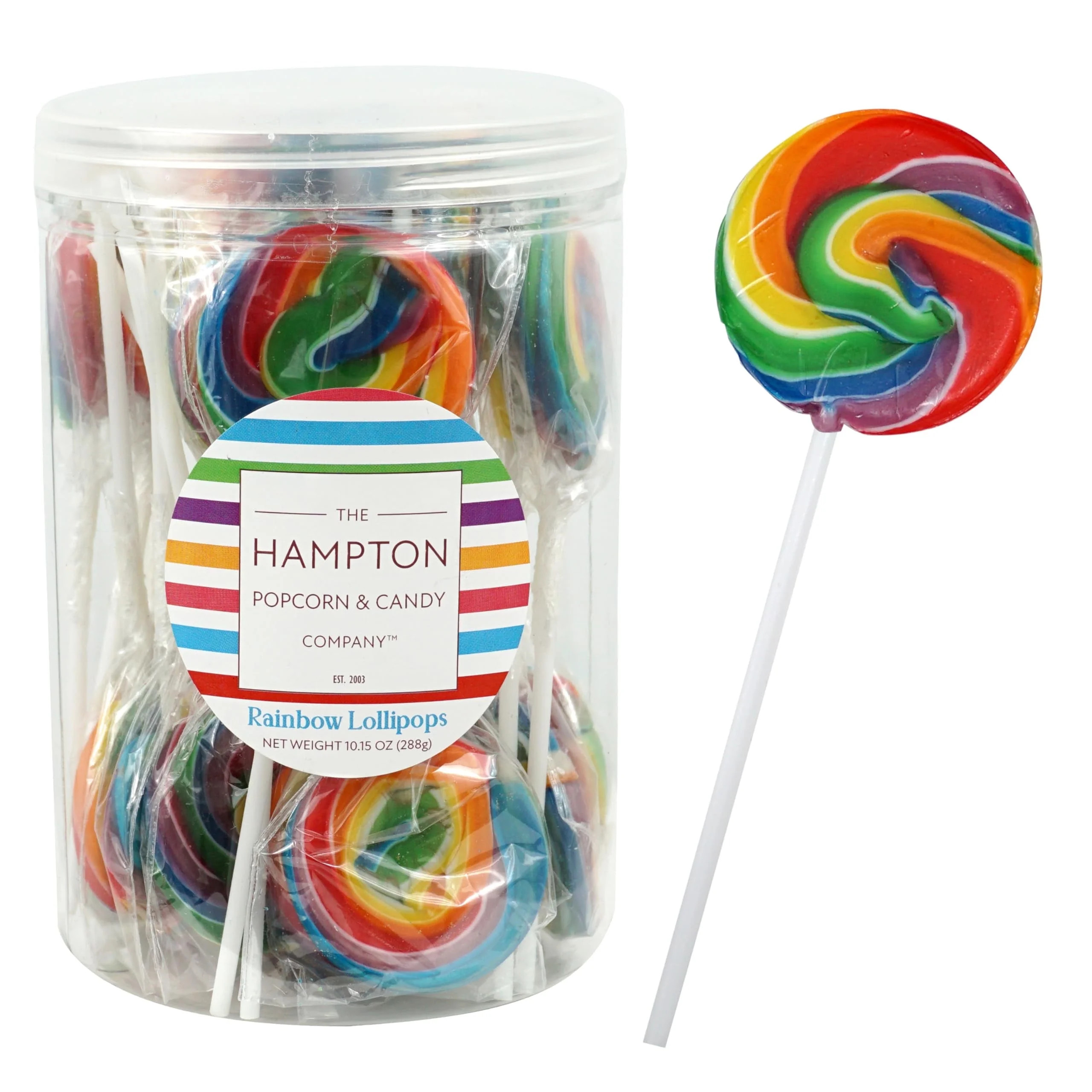 Rainbow Lollipops, 24 Pack, Swirl Lollipops, Individually Wrapped Lollipops, Carnival Lollipops F... | Walmart (US)