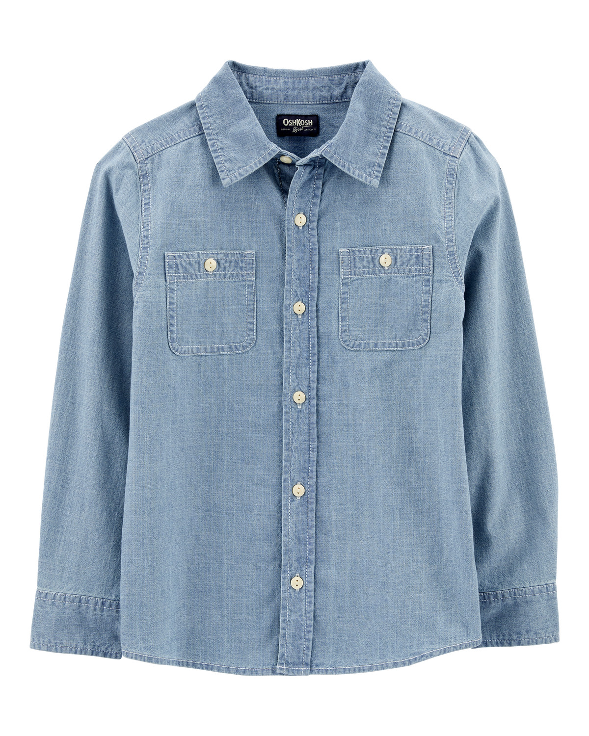 Kid Button-Front Chambray Shirt - OshKosh | Carter's | Carter's Inc