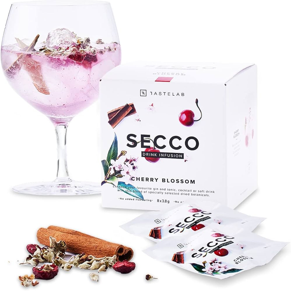 Secco’s Cherry Blossom Drink Infusion – Botanical Packets for Gin & Tonics, Cocktails, Mockta... | Amazon (US)