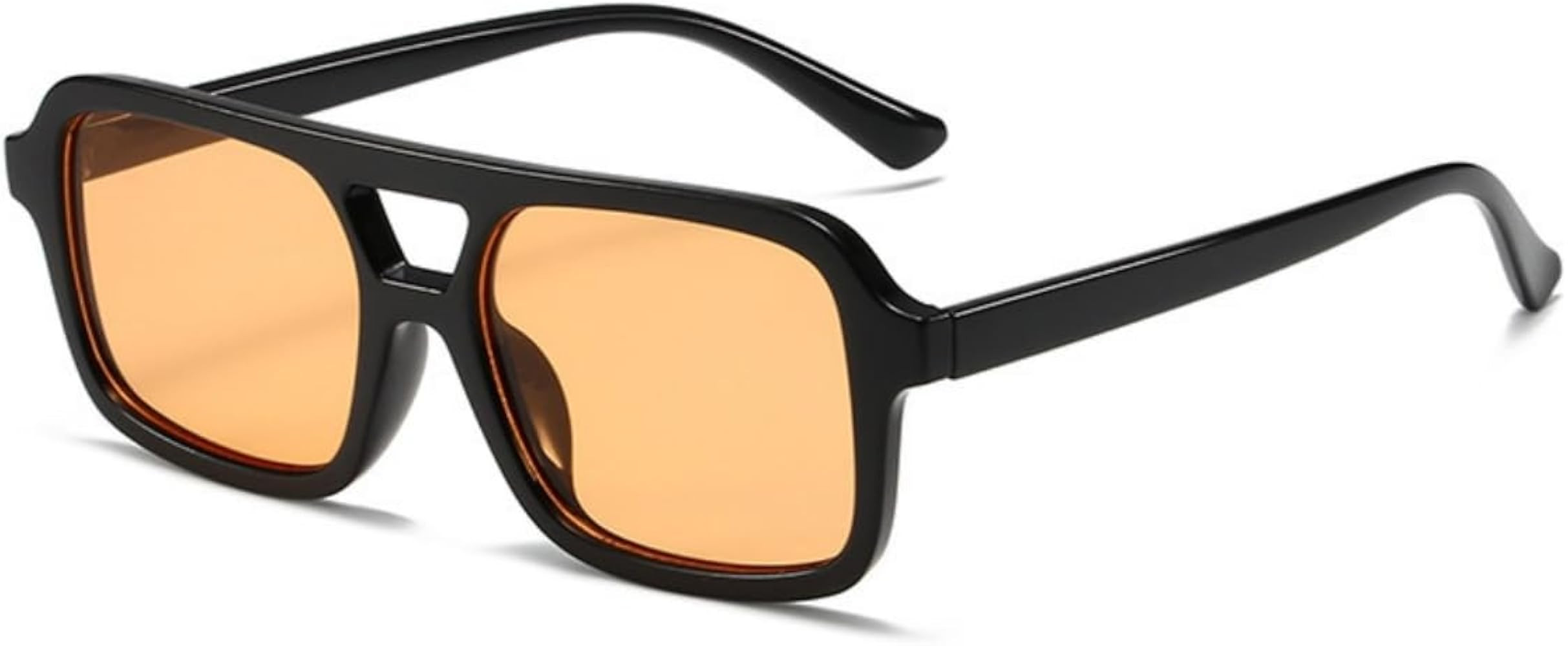 Vintage Square 70s Aviator Sunglasses for Women Men Classic Retro Flat Frame Rectangle Sunglasses | Amazon (US)