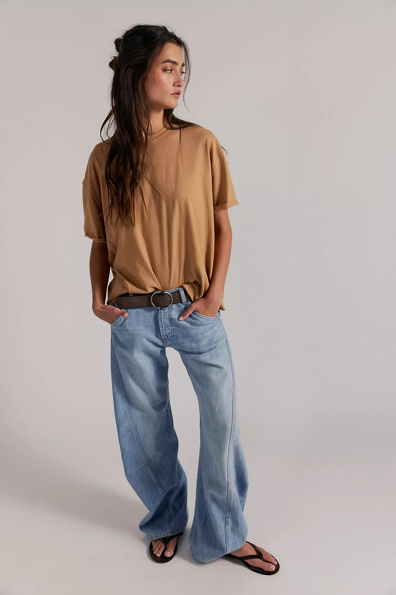 We The Free Highland Low-Rise Twisted Bowed Jeans | Free People (Global - UK&FR Excluded)