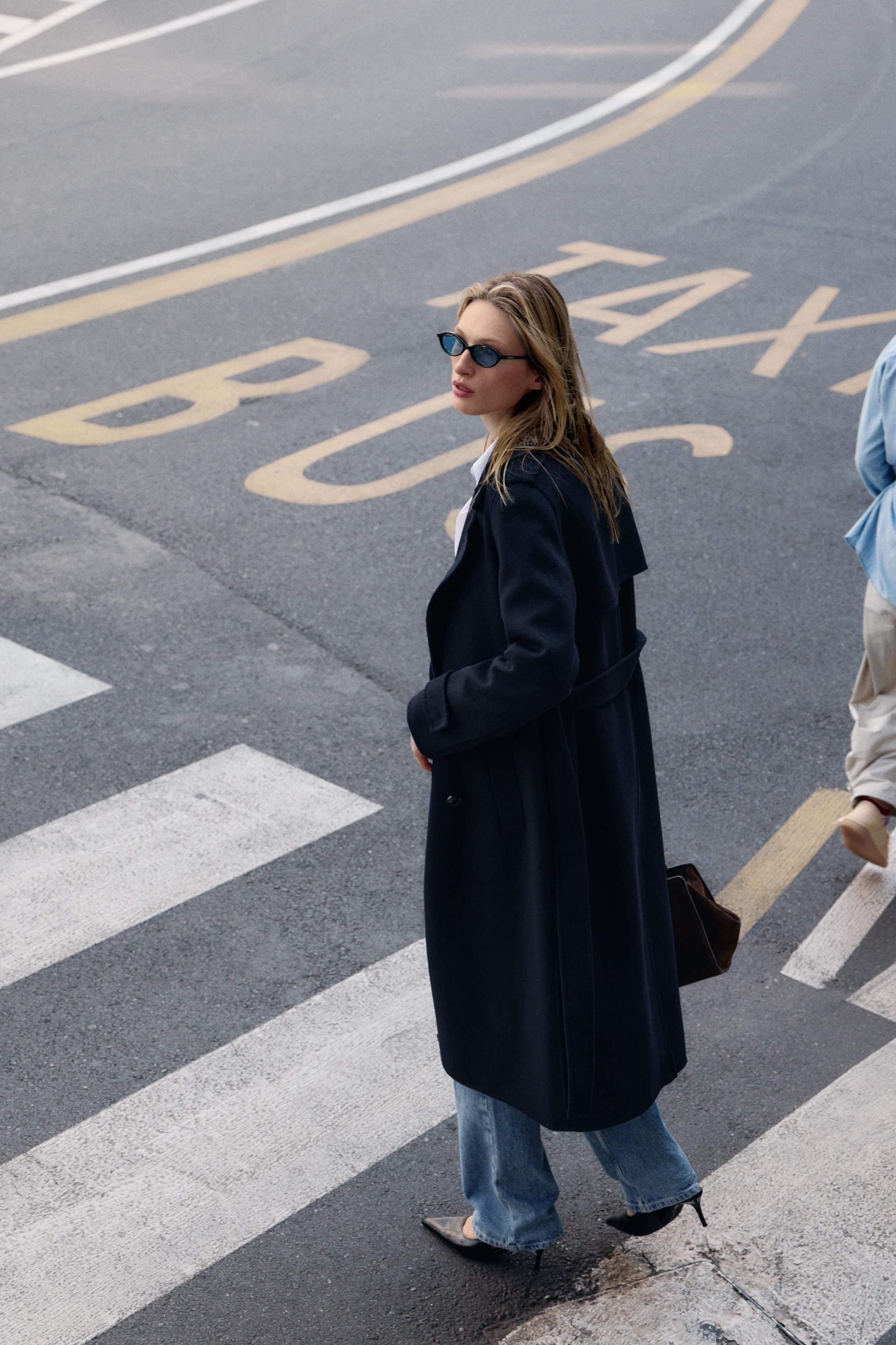 WOOL COAT WITH BELT | Zara UK