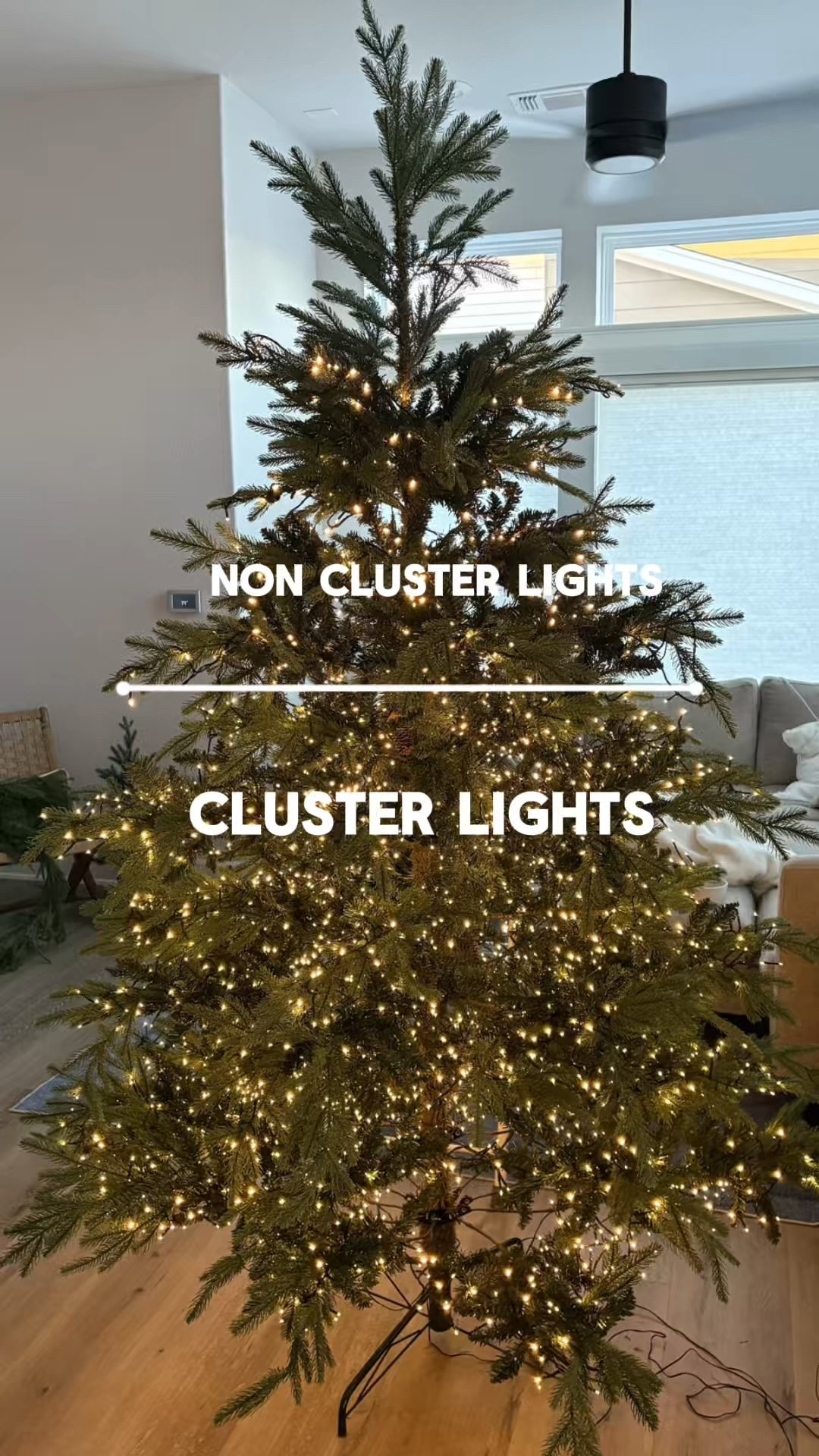 Christmas tree cluster lights over traditional string lights are a game changer!!! 🎄 

I ran out of the cluster lights and added regular ones to the top AND doubled up but it still did not have the same effect as the clusters! 😅 

#christmastree #christmastreedecor #christmashomedecor #ralphlaurenchristmas #sparklychristmastree #amazonfinds #amazonchristmasfinds 

#LTKHoliday #LTKFindsUnder50 #LTKSeasonal