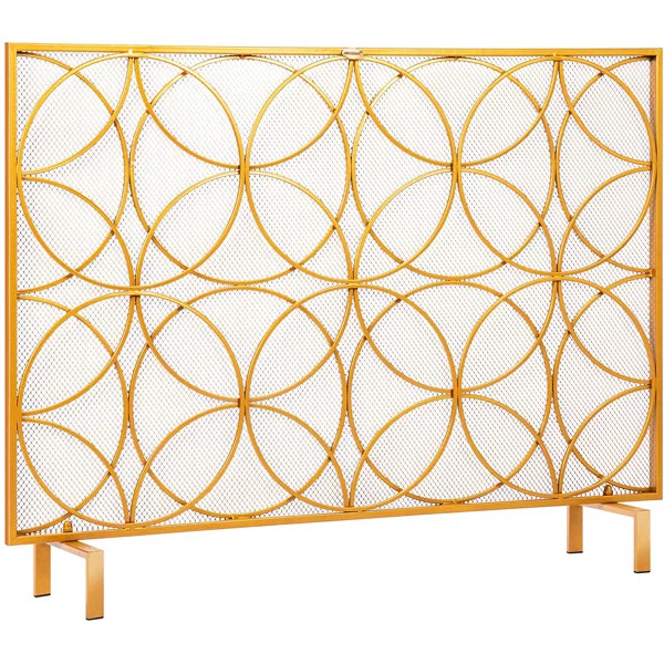 Danyll Single Panel Iron Fireplace Screen | Wayfair North America