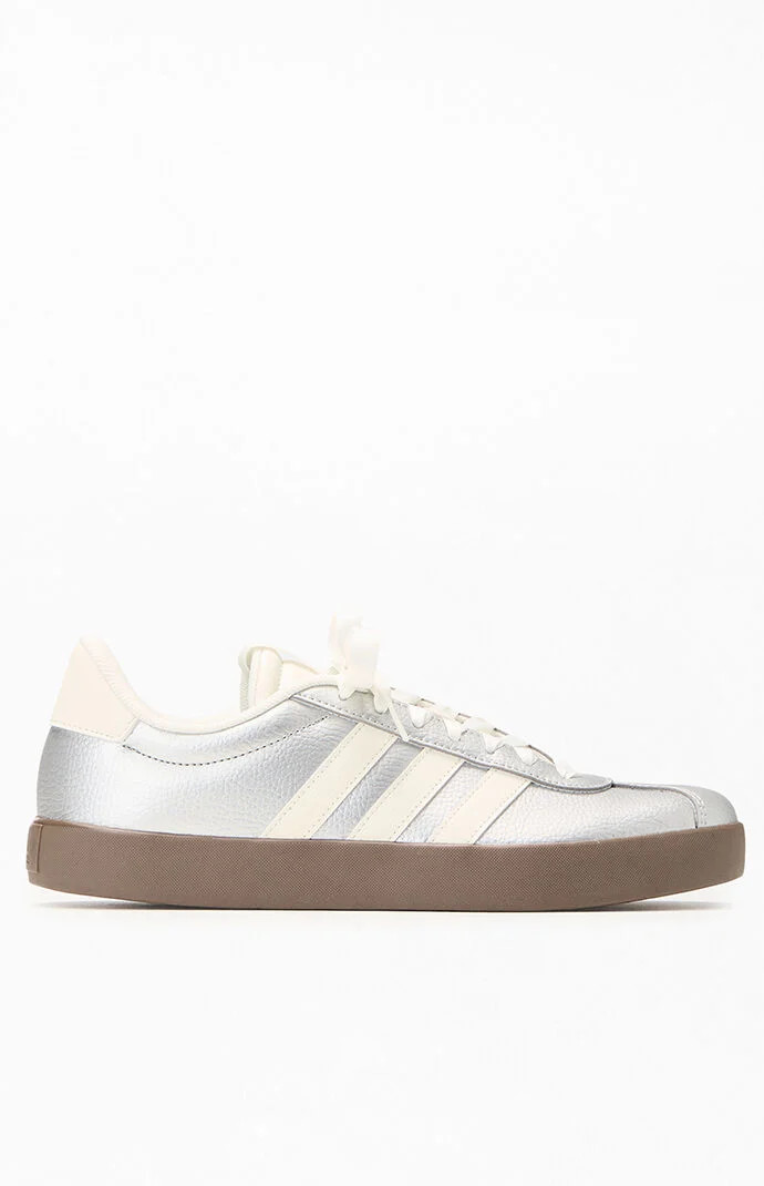 Adidas Women's Silver VL Court 3.0 Low Sneakers - Size 8 | PacSun