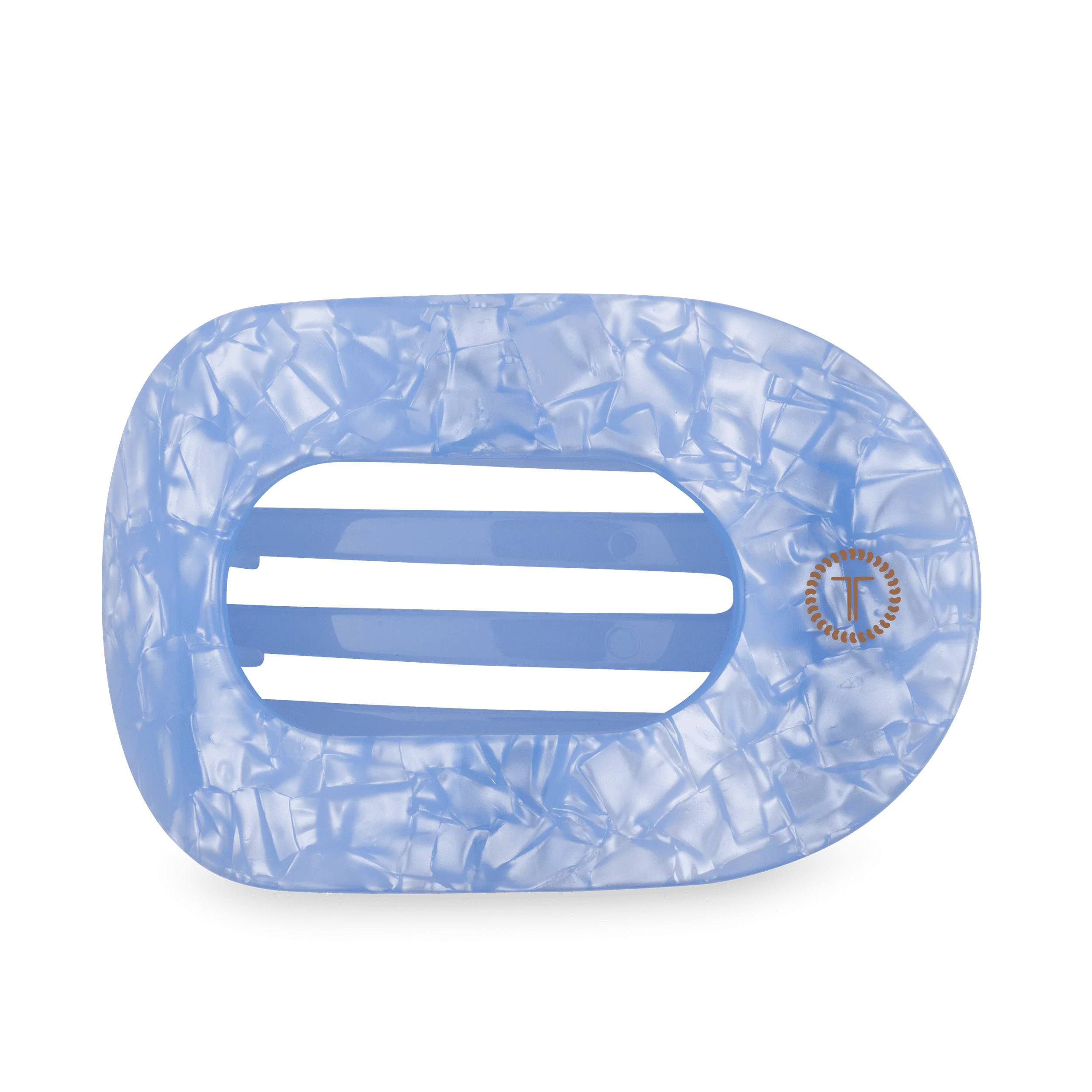 Blue Lagoon Large Flat Round Hair Clip | TELETIES