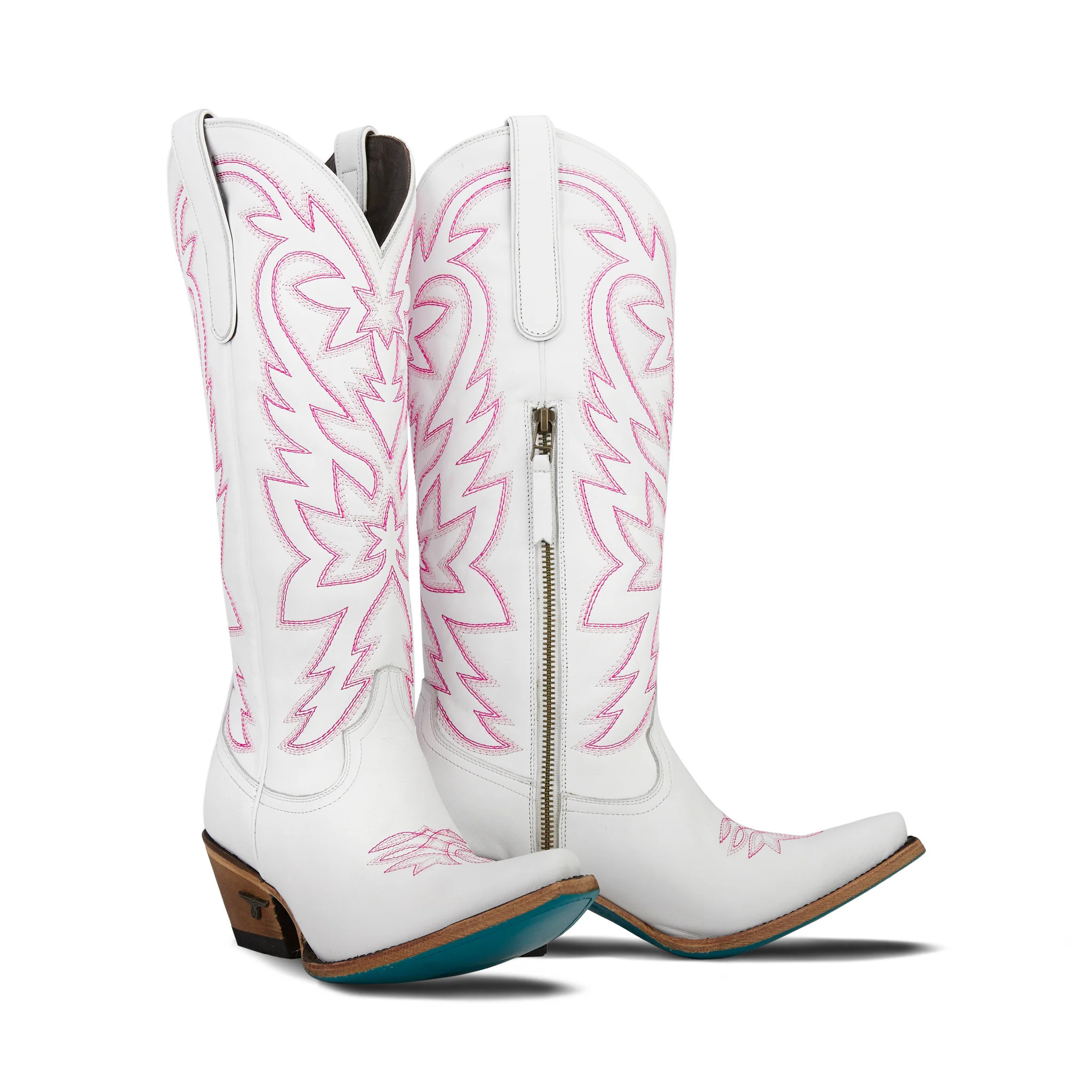 Smokeshow Boot - Matte White and Neon Pink | Lane Boots