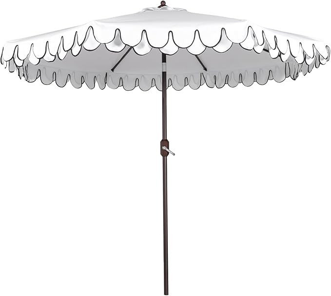 9Ft Elegant Valance Patio Umbrella, Outdoor Umbrellas for Patio with Auto-Tilt and Crank Systerm,... | Amazon (US)