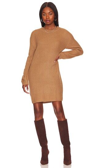 Lana Sweater Dress in Camel | Revolve Clothing (Global)