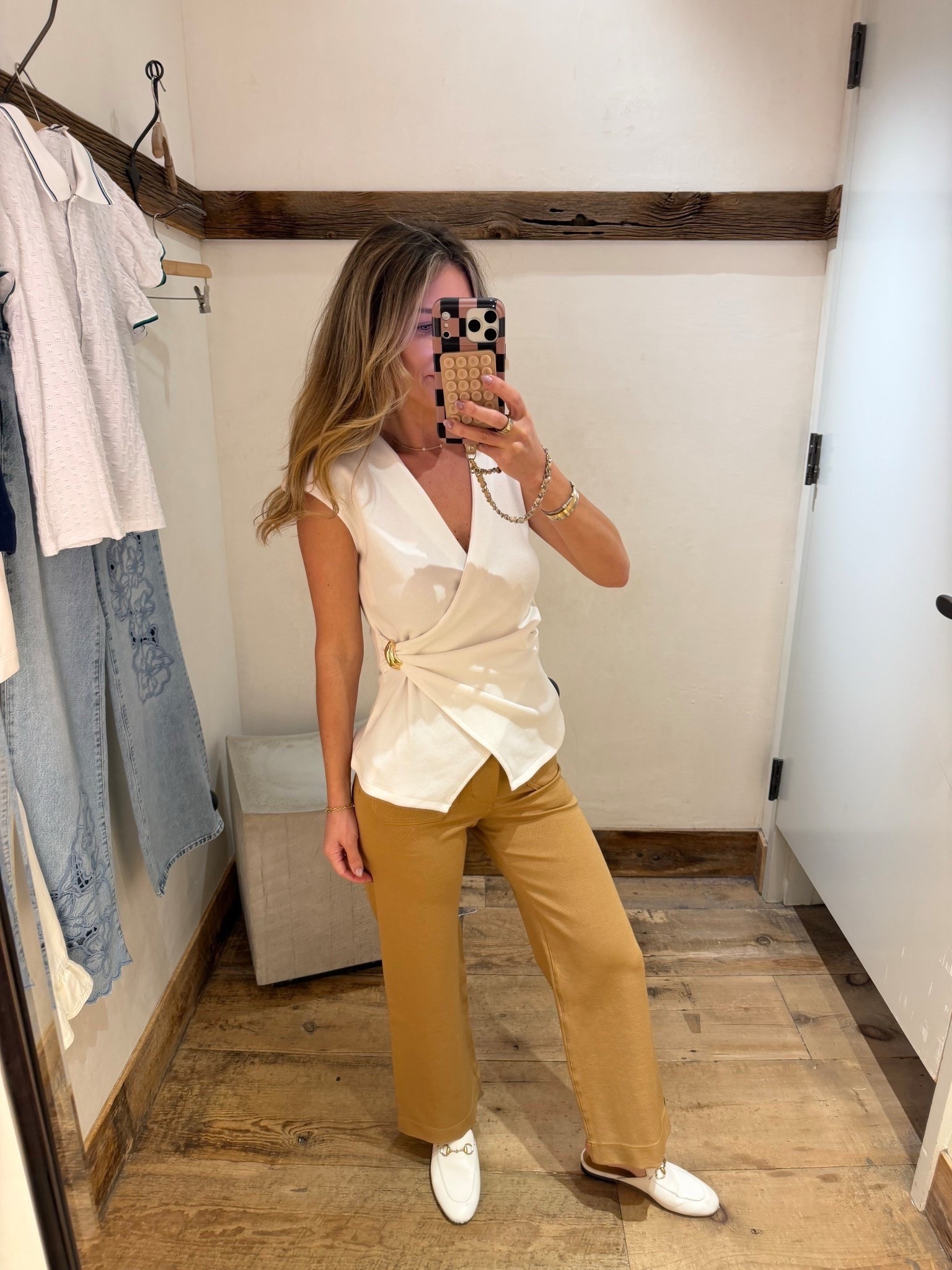Spring Anthropologie haul! This top is extremely flattering on! Could be dressed up or down and also comes in blue! I love it so much! Wearing size small 
These pants are super stretchy, flattering and so comfortable. I want them in all the colors!! Size 25

#LTKootd #LTKPetite #LTKOver40