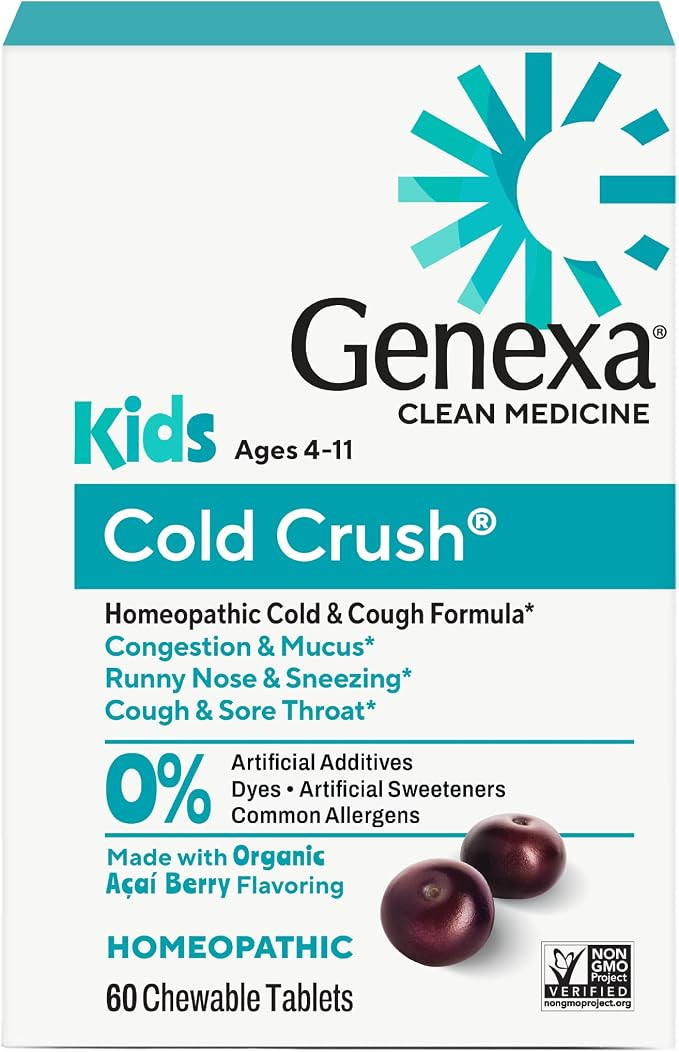 Genexa Kids Cold Crush, Drug Free & Made Clean, 60 Chewable Tablets | Amazon (US)