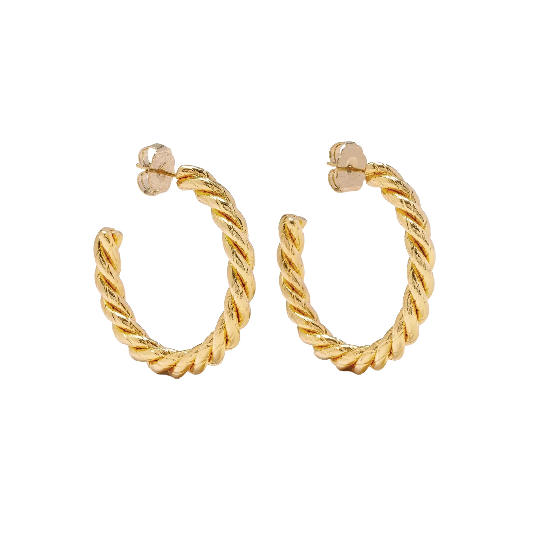 Sonia Braided Large Hoops | Le Weekend Studio