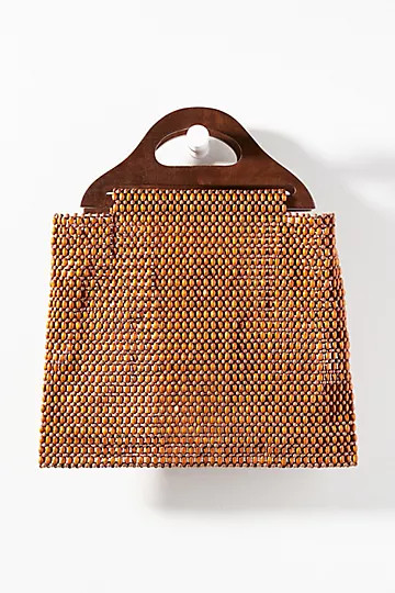 By Anthropologie Beaded Wooden Satchel | Anthropologie (US)