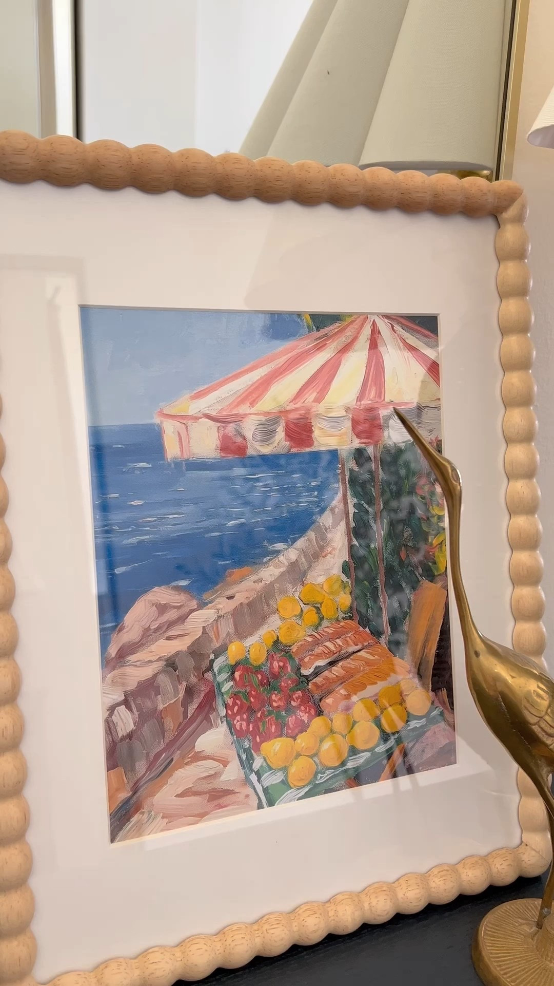 This fun frame and art is from Target and Etsy. I’ll link a similar crane statue. (This was a single find on Etsy.)