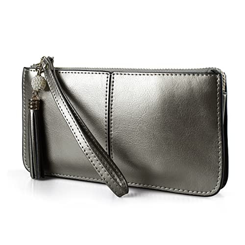 befen Genuine Leather Wristlet Clutch for Women Ultra-Slim Ladies Credit Card Holder Wallet Purse... | Amazon (US)