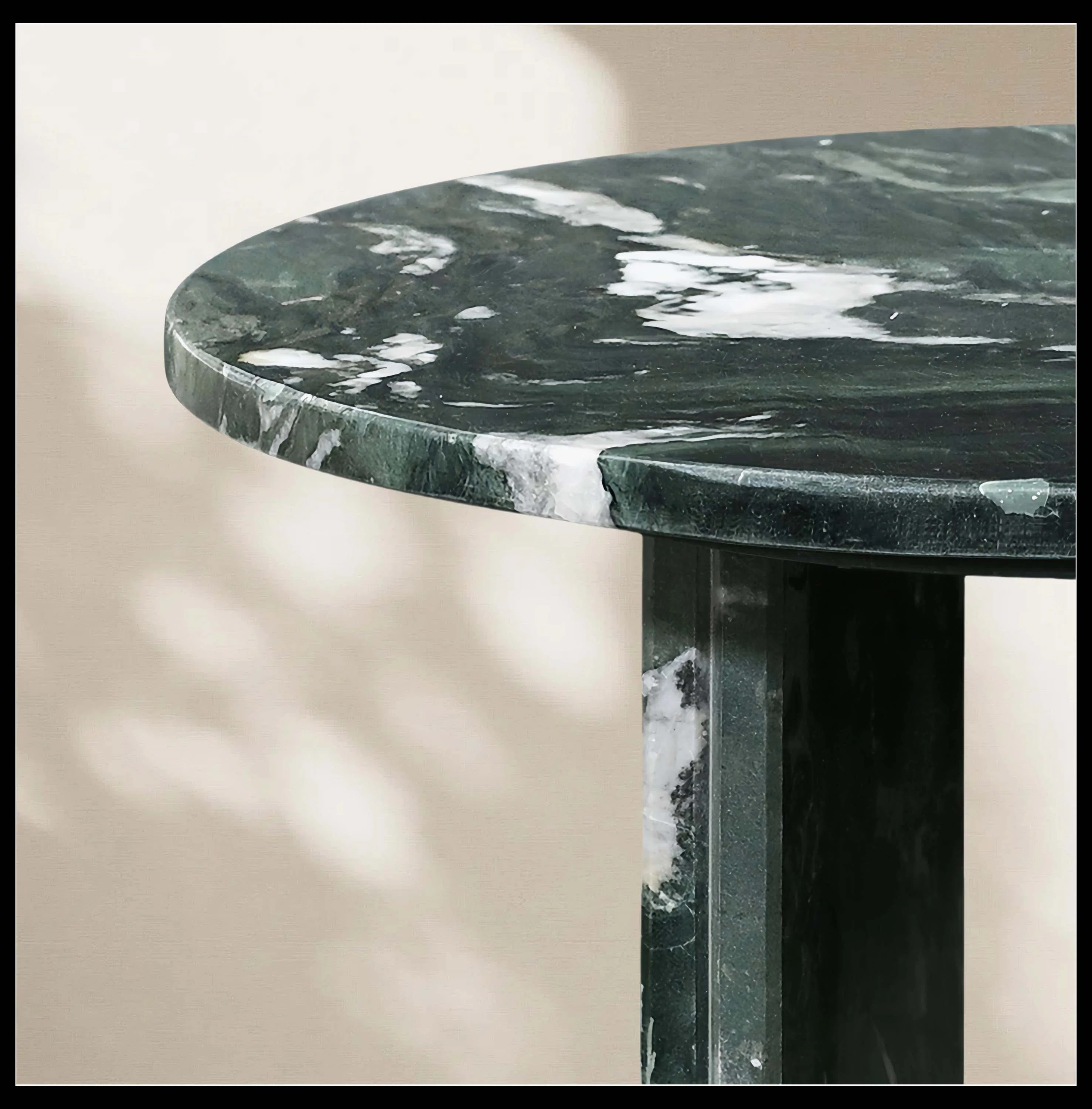 Everly Quinn Green Natural Marble Coffee Table Set, Small Table, Living Room Table, Natural Stone... | Wayfair North America