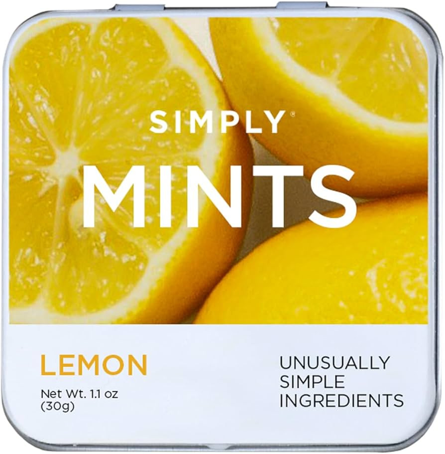 SIMPLY MINTS Natural Lemon Hard Candy, 6 Pack (180 Pieces), Tart and Tangy| Aspartame-Free, Sorbi... | Amazon (US)