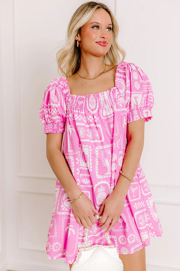 On Tropic Time Mini Dress in Pink | Impressions Online Boutique