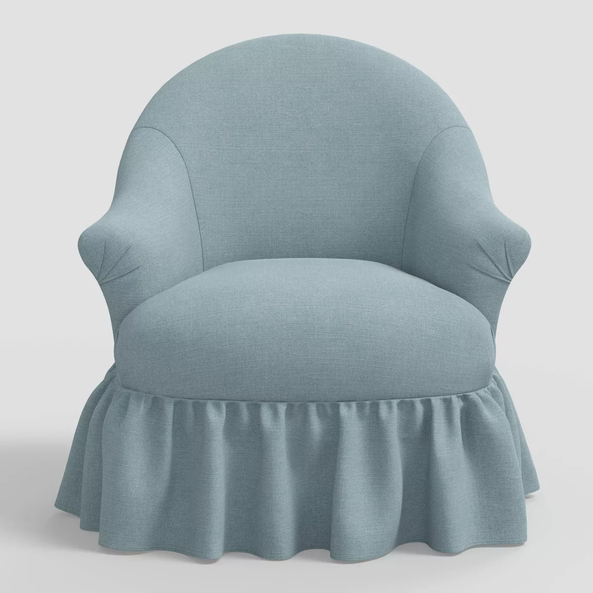 Ruffle Skirt Accent Chair with Swivel Classic Linen Seaglass -Threshold™ designed with Studio M... | Target