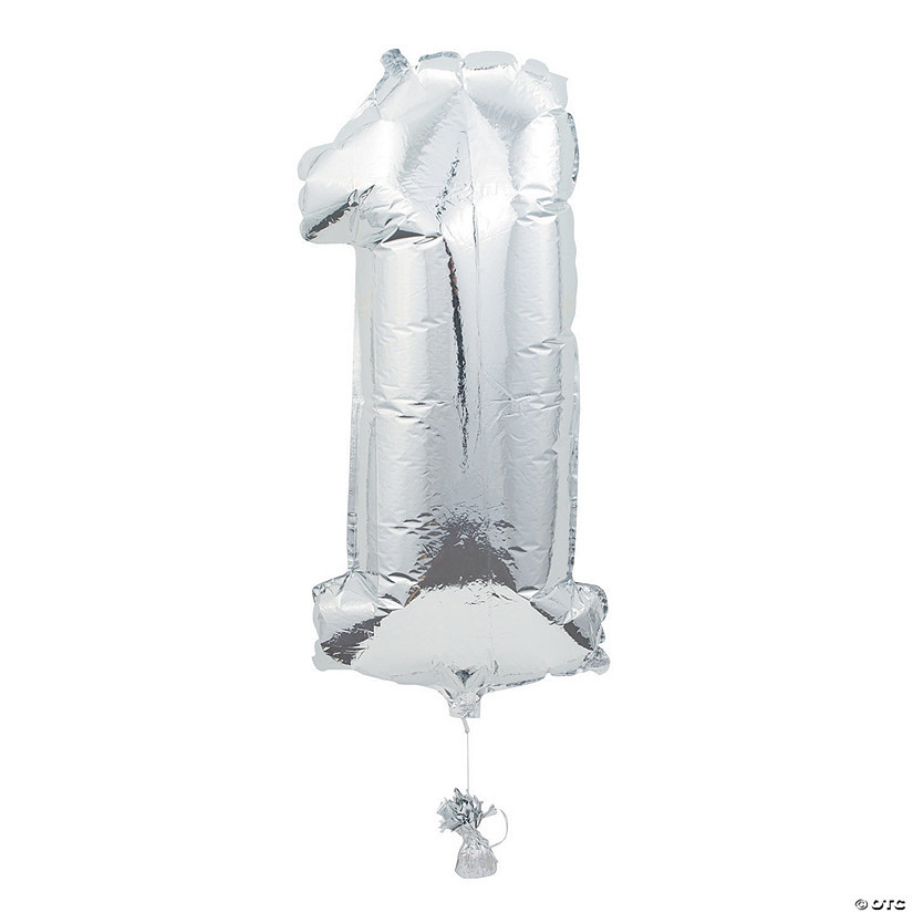 "1" Shaped Number 34" Mylar Balloon | Oriental Trading Company