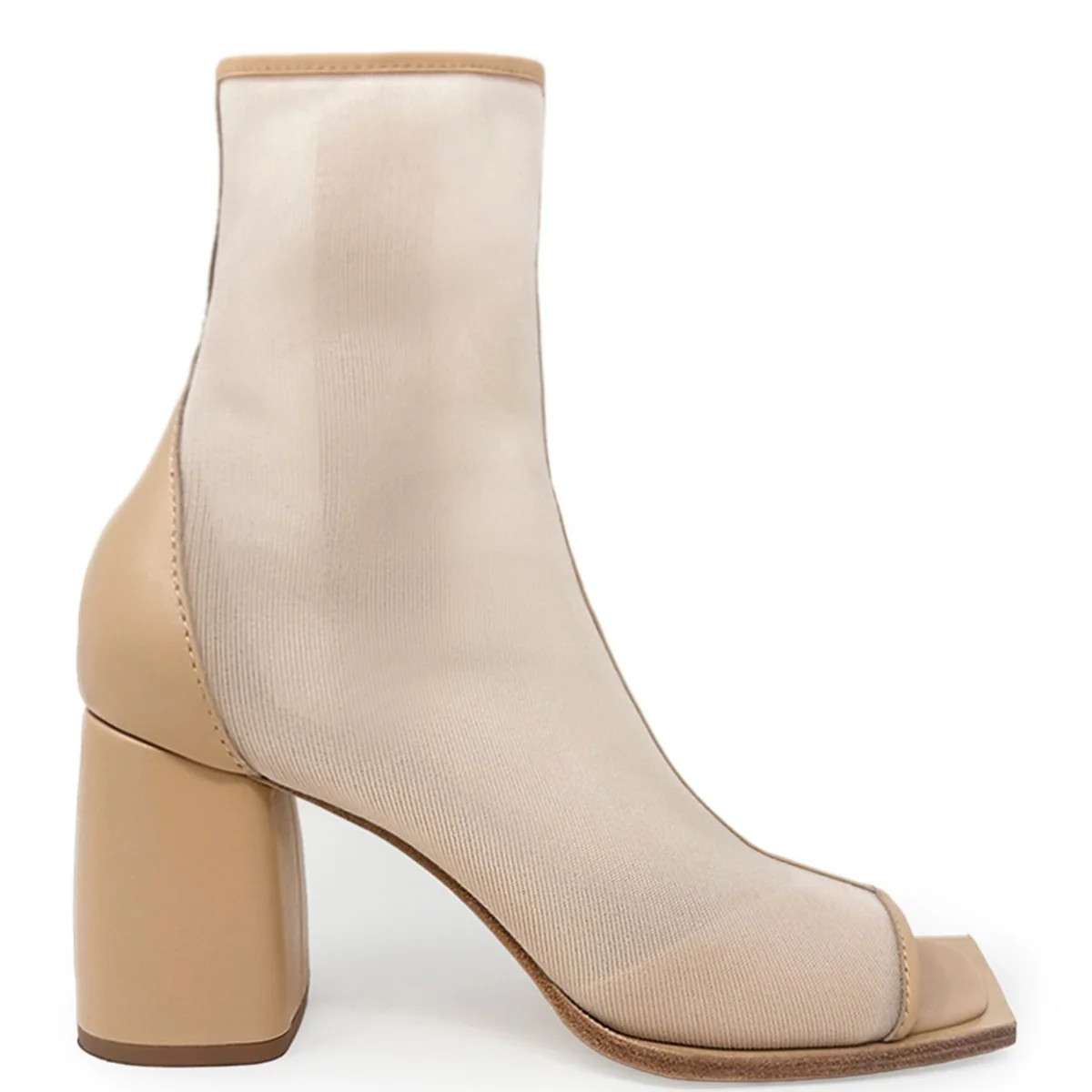 Onyx Mesh Heel Boot With Open Toe | DANIELLA SHEVEL, LLC