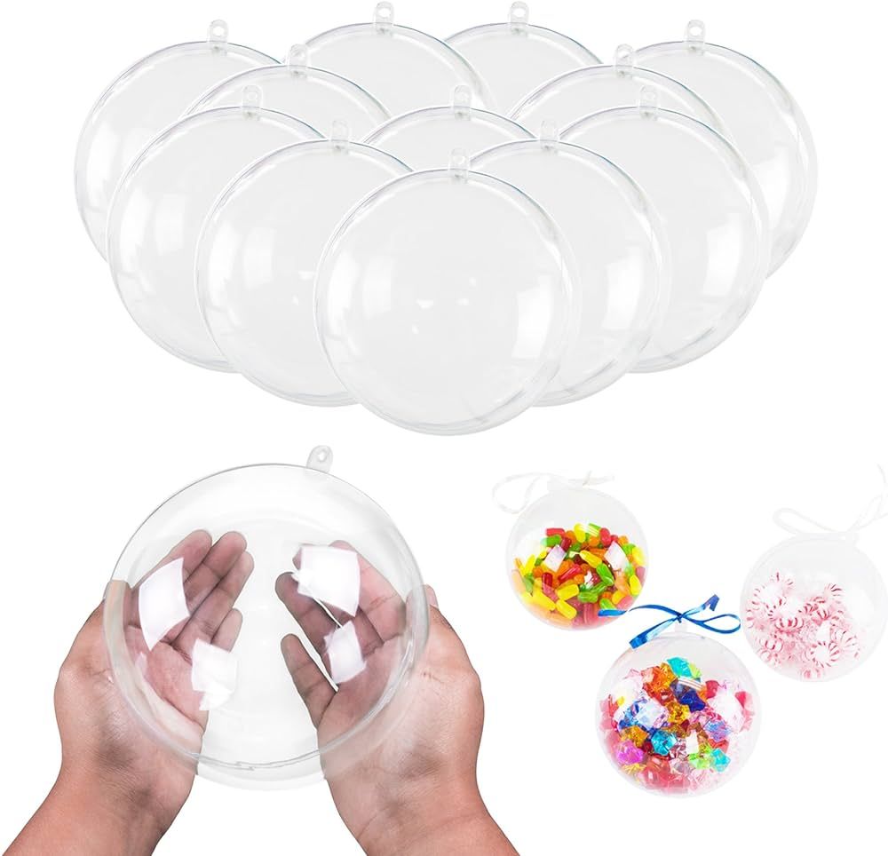 Super Z Outlet 5.5" Clear Big Plastic Acrylic Arts & Crafts Giant Mold Shells Molding Balls Craft... | Amazon (US)