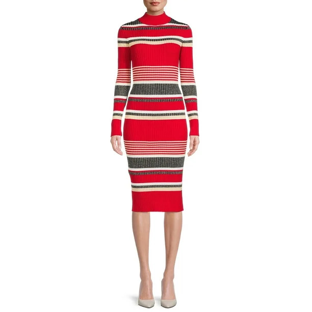 No Boundaries Juniors Lurex Stripe Dress - Walmart.com | Walmart (US)