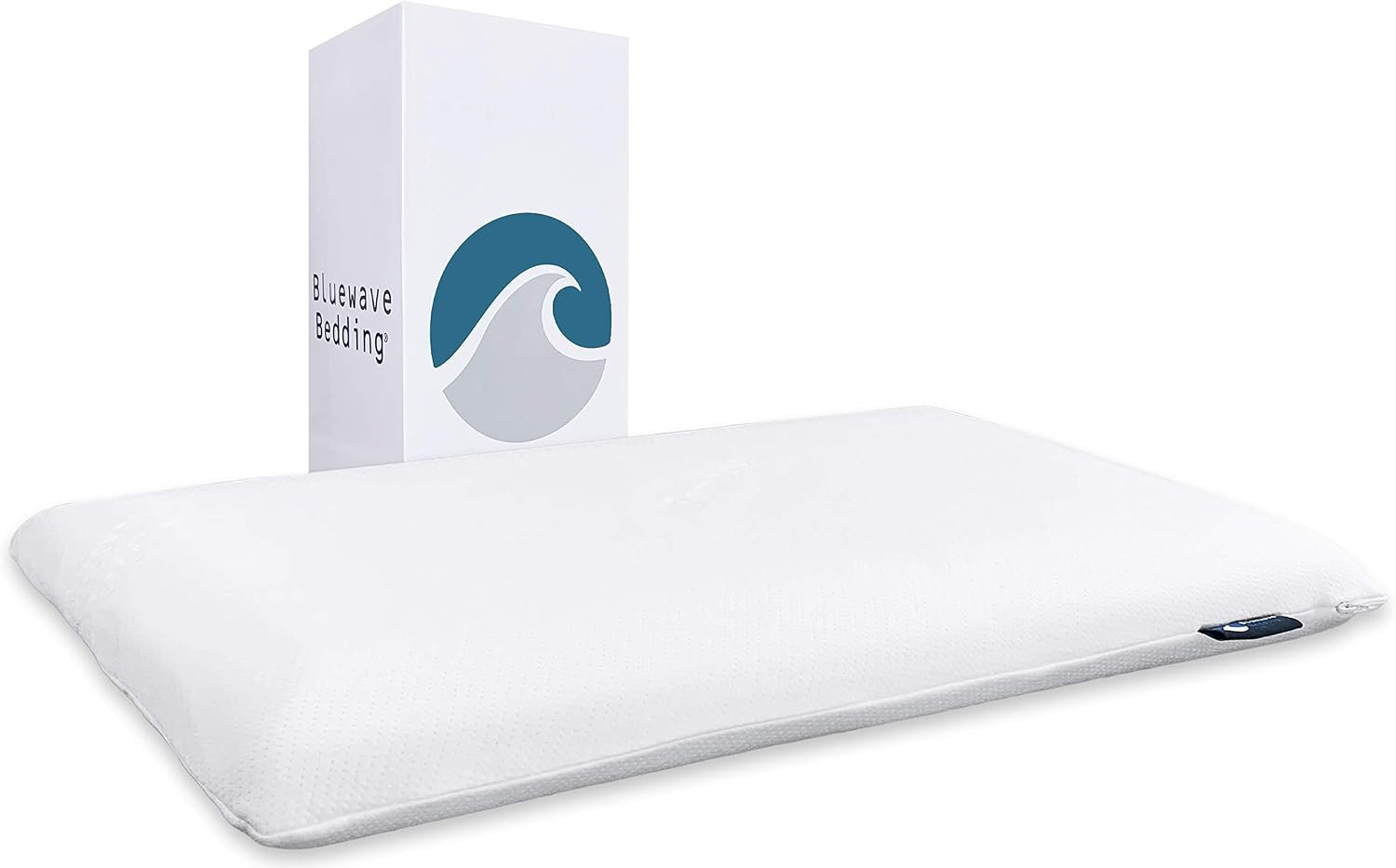 Bluewave Bedding Super Slim Gel Memory Foam Pillow for Stomach and Back Sleepers - Thin, Flat Design for Cervical Neck Alignment and Deeper Sleep (3.25-Inches Height, King Size) | Amazon (US)