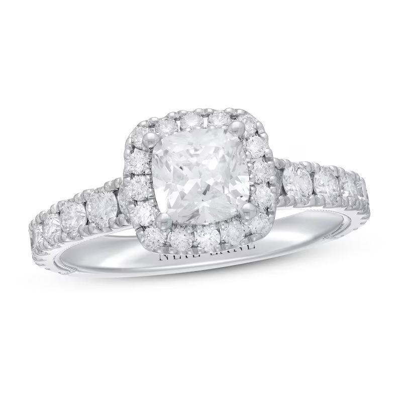 Neil Lane Premiere Diamond Engagement Ring 1-3/4 ct tw Cushion/Round 14K White Gold | Kay Jewelers