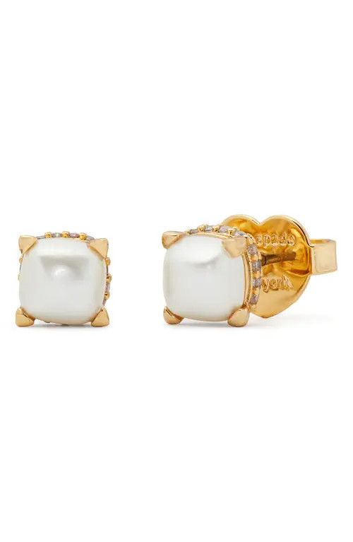 Kate Spade New York little luxuries stud earrings in Cream/Gold. at Nordstrom | Nordstrom