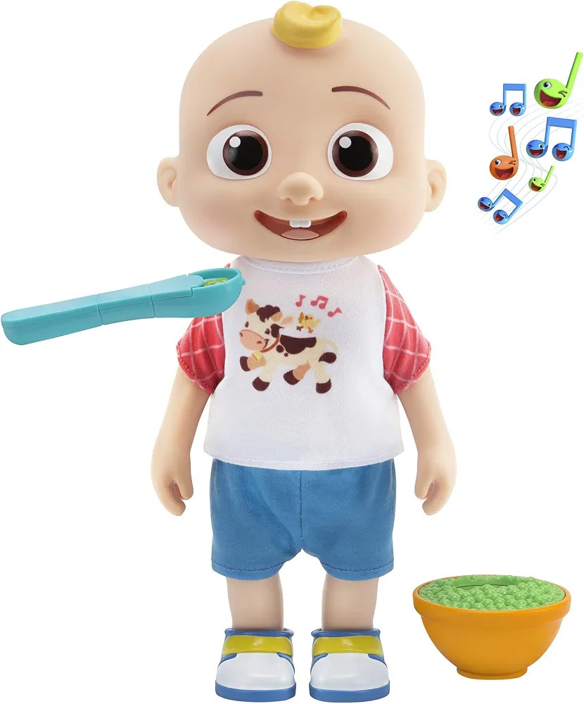 CoComelon Deluxe Interactive JJ Doll - Includes JJ, Shirt, Shorts, Pair of Shoes, Bowl of Peas, S... | Amazon (US)