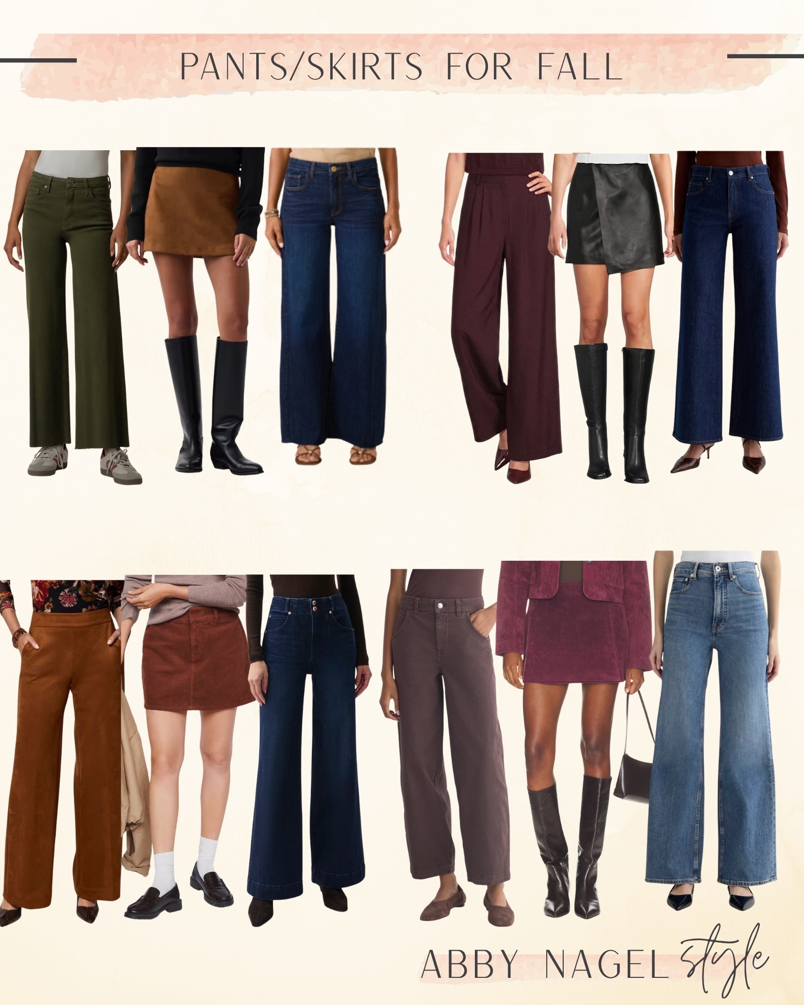 For a Fall Capsule, consider finding 3 great bottoms.  Here are suggestions for all 4 seasons!