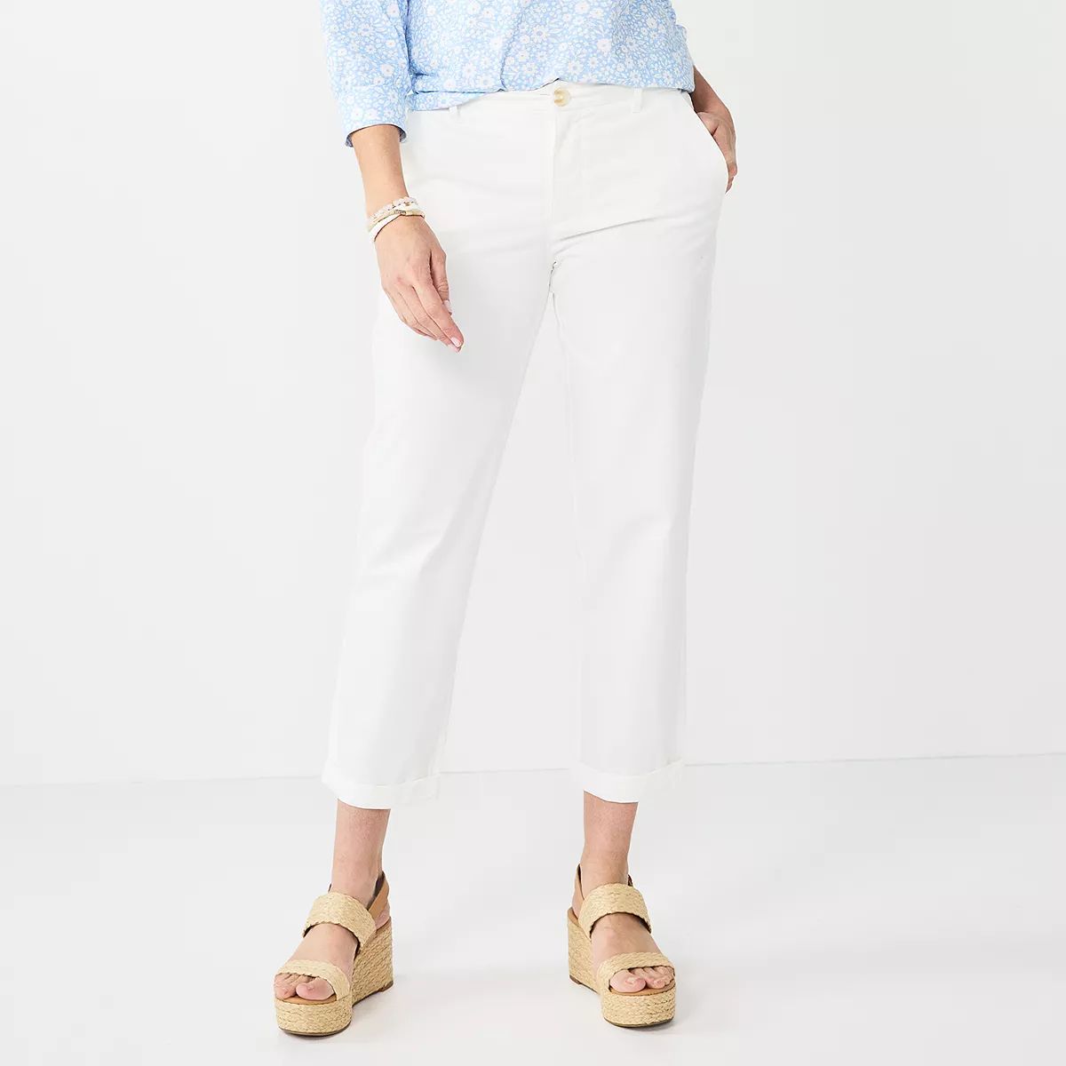 Women's Croft & Barrow® Relaxed Mid-Rise Chino Pants | Kohl's