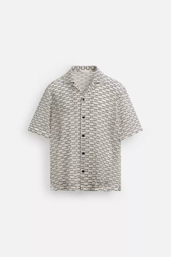 OPEN-WEAVE TEXTURED SHIRT | Zara US