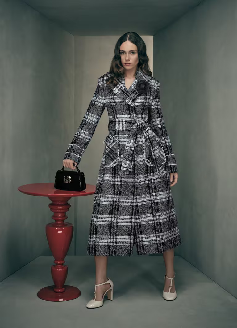 Myra Black Birch Mono Wrap Coat | L.K. Bennett (UK)