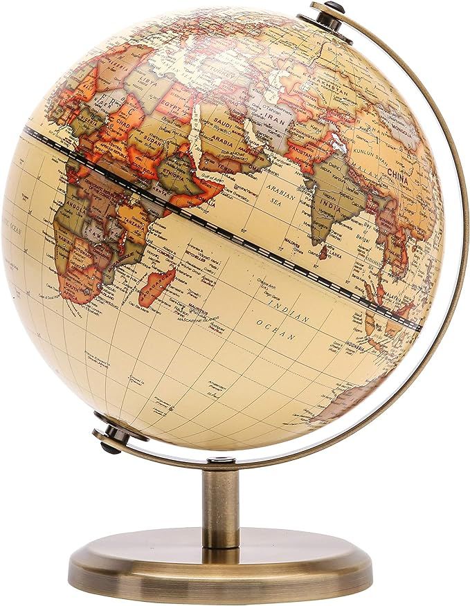 Exerz 14cm World Globe Mini Antique Globe - Educational/ Geographic/ Modern Desktop Decoration - ... | Amazon (UK)