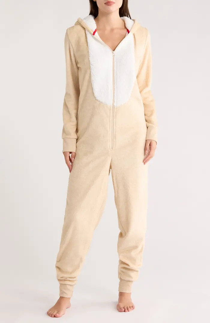 Reindeer Hooded One-Piece Pajamas | Nordstrom Rack