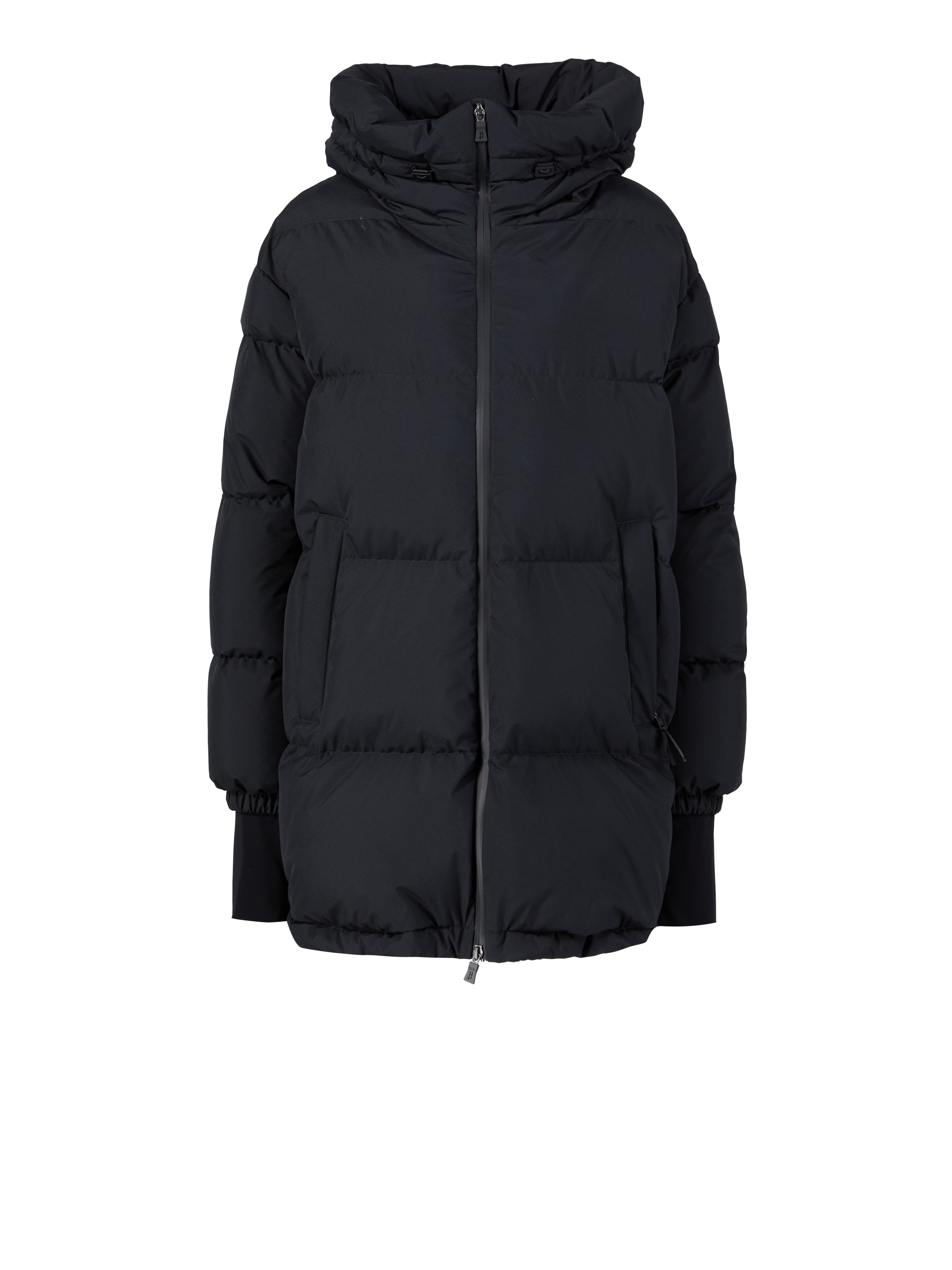 Daunenjacke 'Laminar Hooded Ashape' Schwarz | 40 | 2100006831085 | Unger-Fashion.com