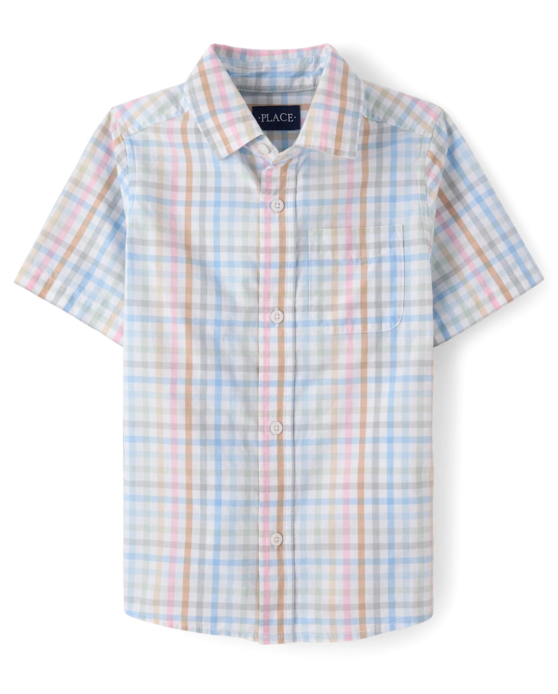 Boys Gingham Poplin Button Up Shirt - multi | The Children's Place