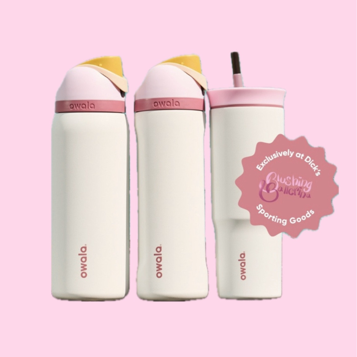 Blushing Ballerina NEW COLOR & EXCLUSIVE Owala at Dick’s Sporting Goods 🩷 I picked this one up in the 24 oz so it can fit nicely in a cup holder. I loved this color way so it was a no brainer 🫖

Perfect for my theme park days or work days alike, & just so perfectly “me”💖

#LTKTravel #LTKFindsUnder50 #LTKActive