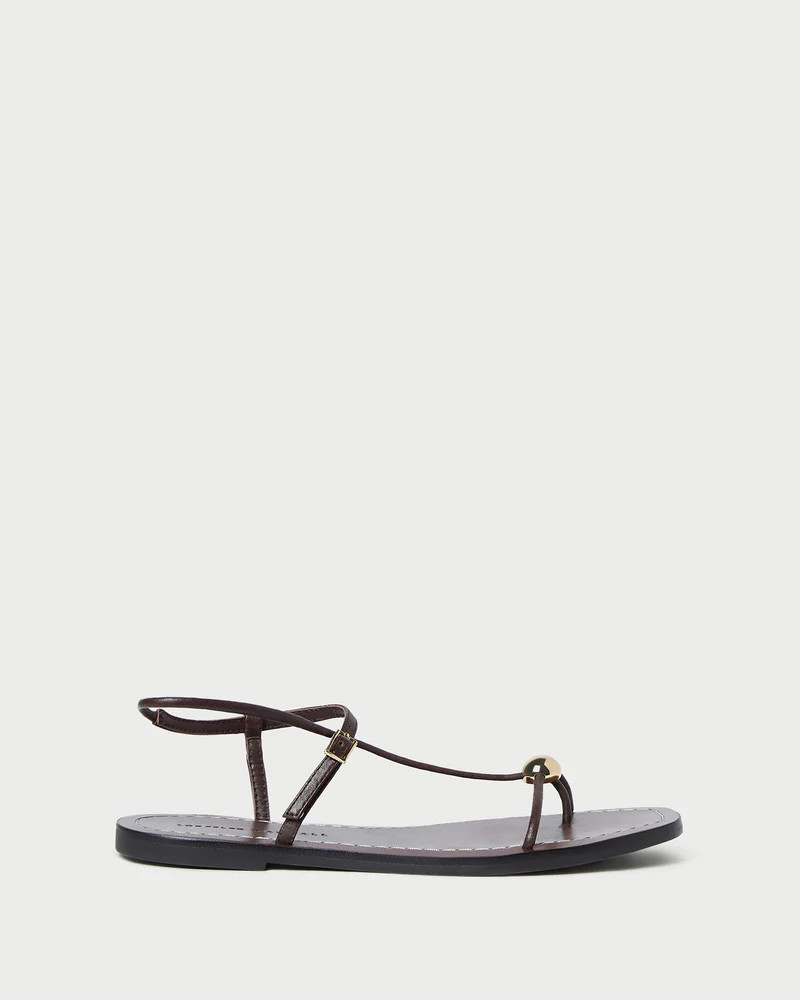 Lara Espresso Leather Sandal | Loeffler Randall