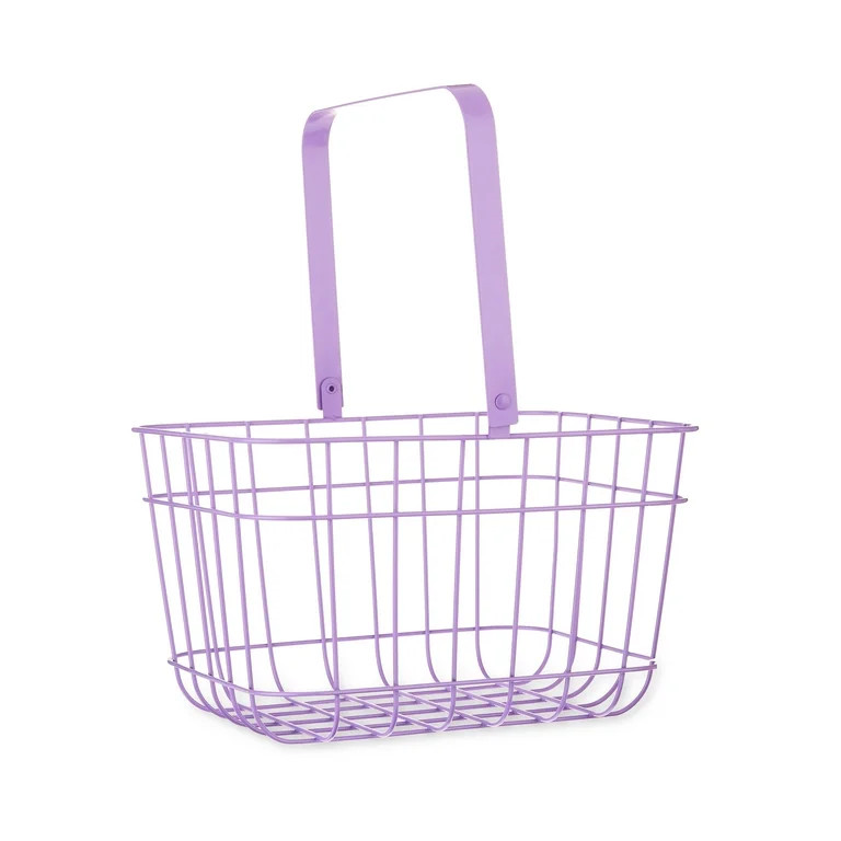 Way to Celebrate Purple Wire Easter Basket with Swivel Handle, 10"W | Walmart (US)